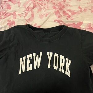 Brandy Melville Dark Green New York Tee